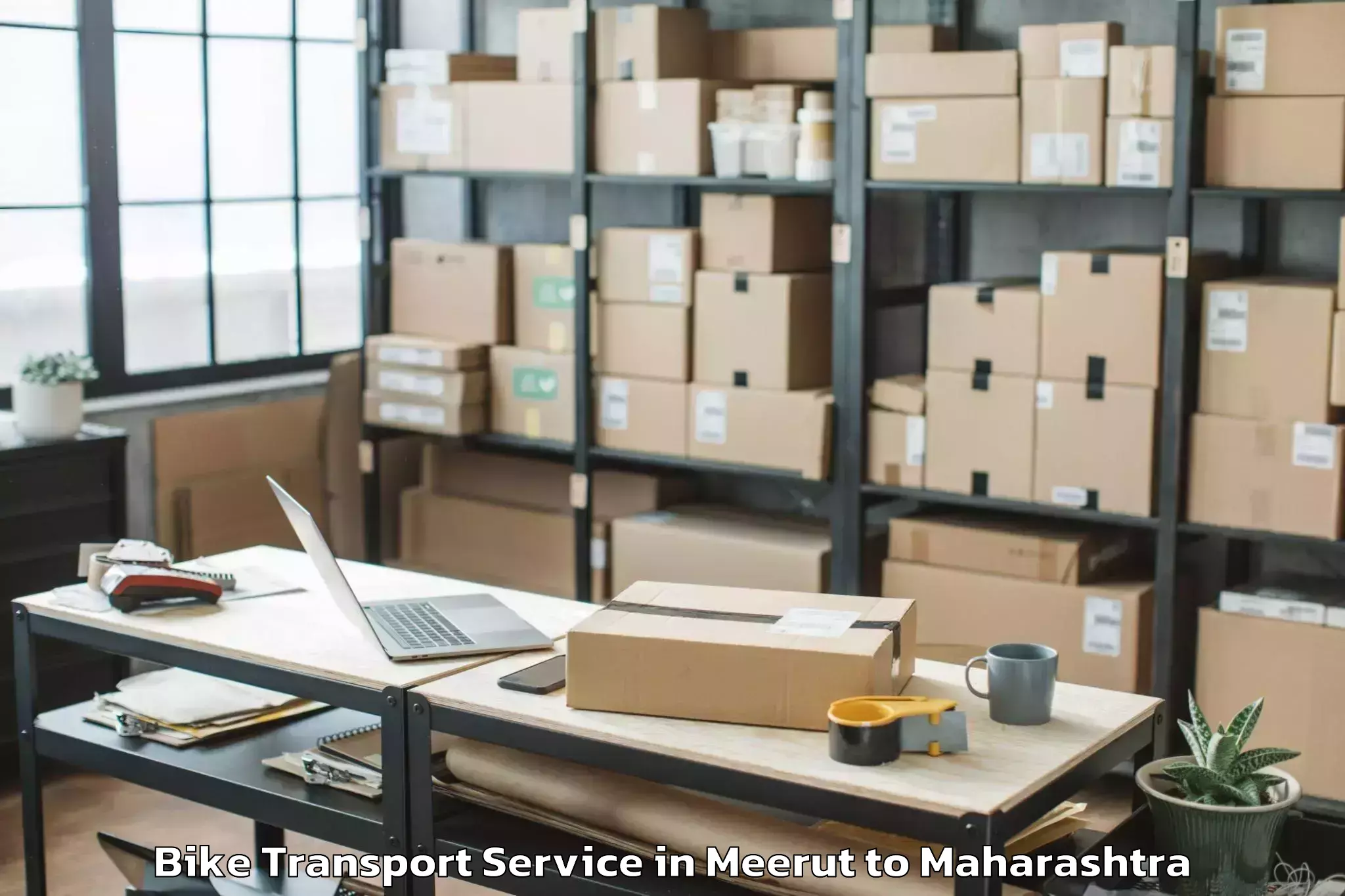 Book Meerut to Kinwat Bike Transport Online